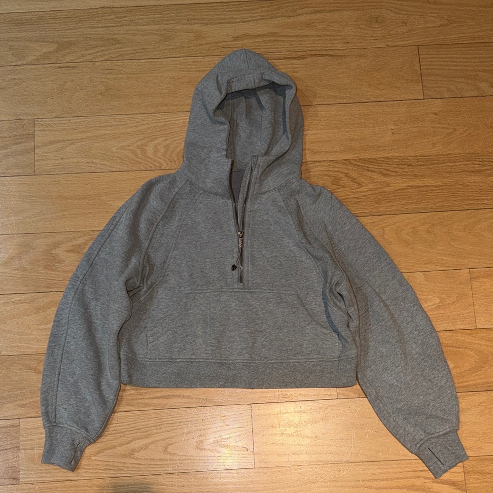 Lululemon Scuba Oversized Half-Zip Hoodie in Heather Gray